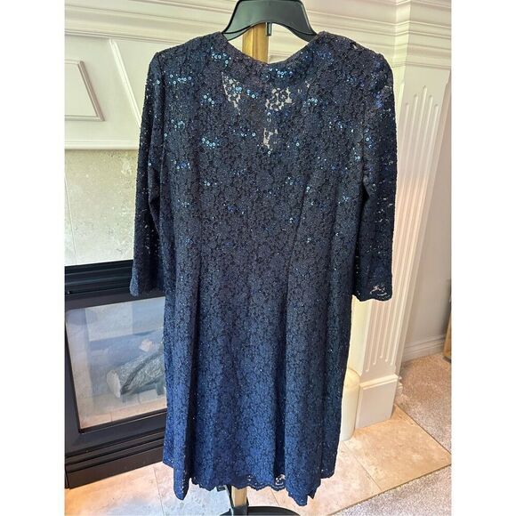 R&M Richards 2-Piece Women’s Formal Coctail Party Lace Jacket and Dress with Pea - Picture 9 of 11